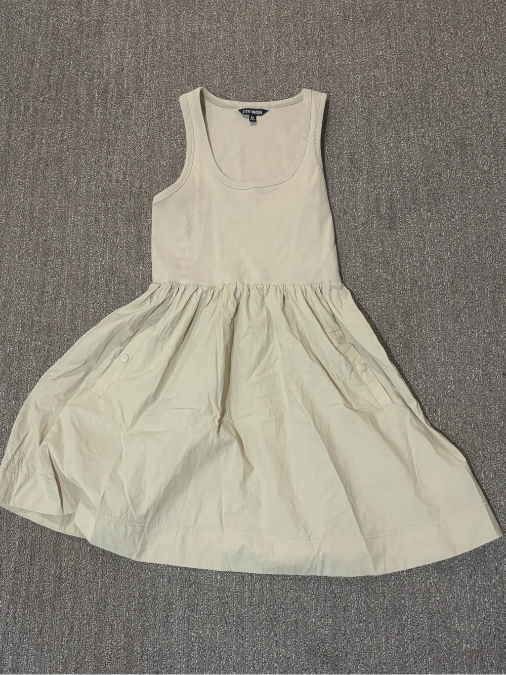 Steve Madden athletic Cream Tank mini dress!